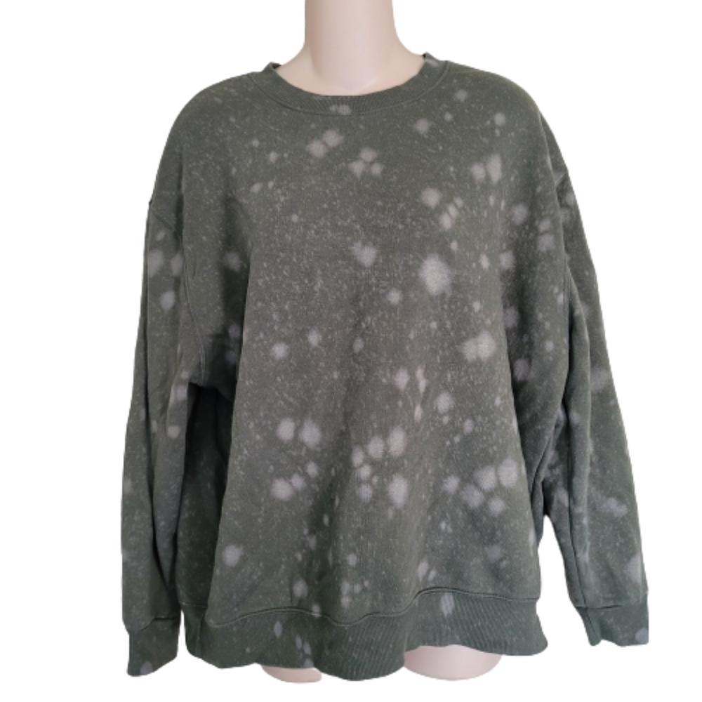 Wild Fable Green Tie Dye Pullover Sweatshirt Size Women's Small